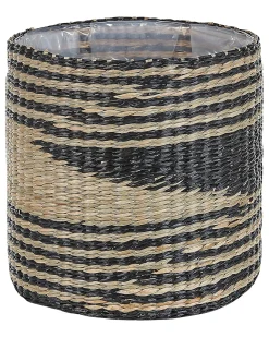 Set di 3 vasi per piante RATTAIL Alghe marine 32/29/27 cm Nero