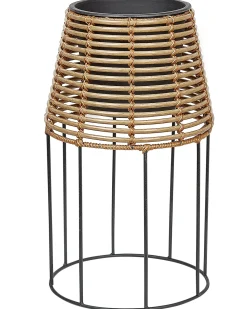 Set di 2 vasi rialzati per piante BORAGO Rattan sintetico (PE) 20/21 cm Naturale