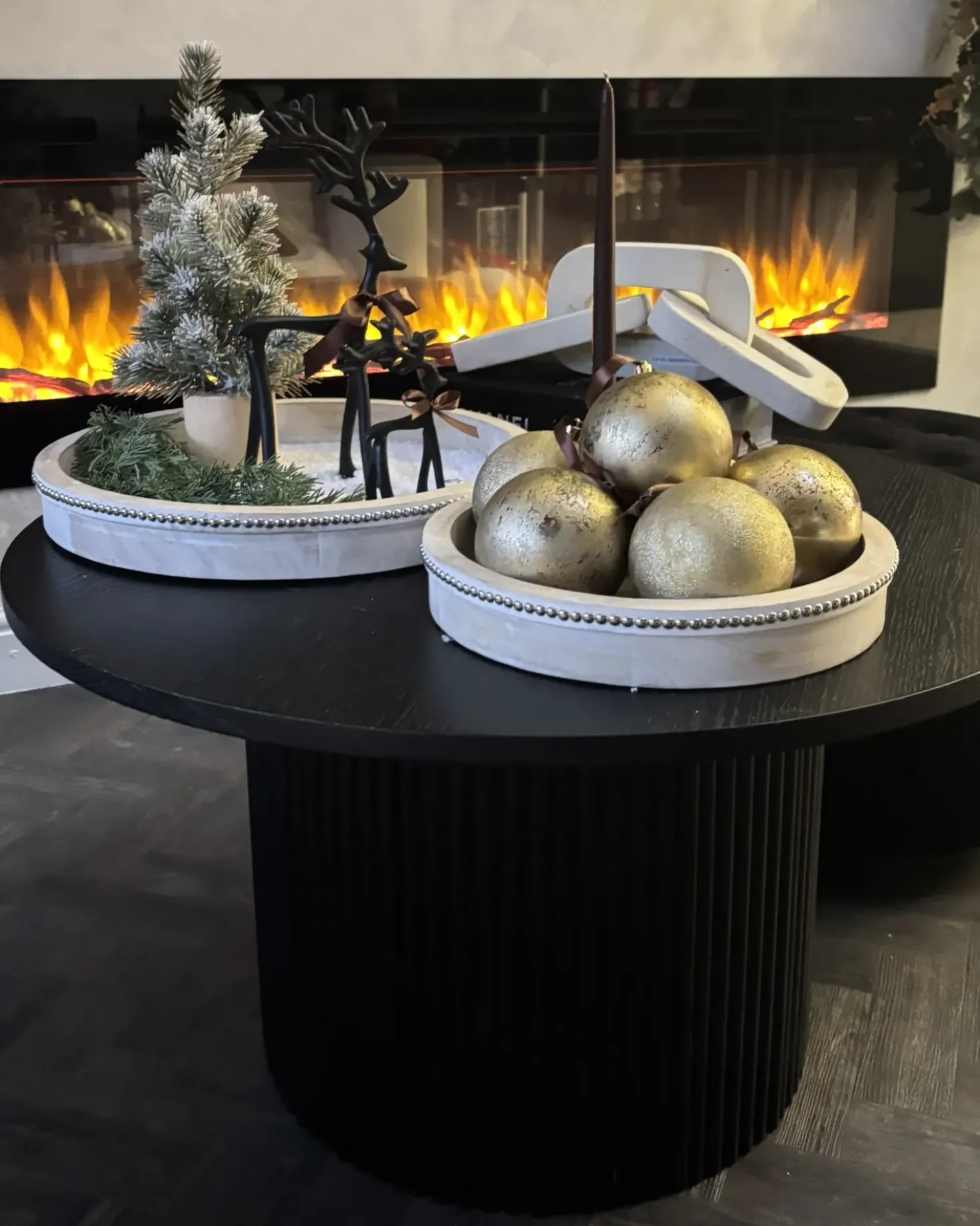 Set di 2 vassoi da portata MANSOURA Legno di mango Marrone chiaro