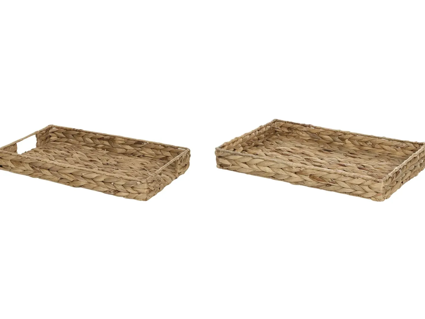 Set di 2 vassoi decorativi KONTUM Vimini Naturale