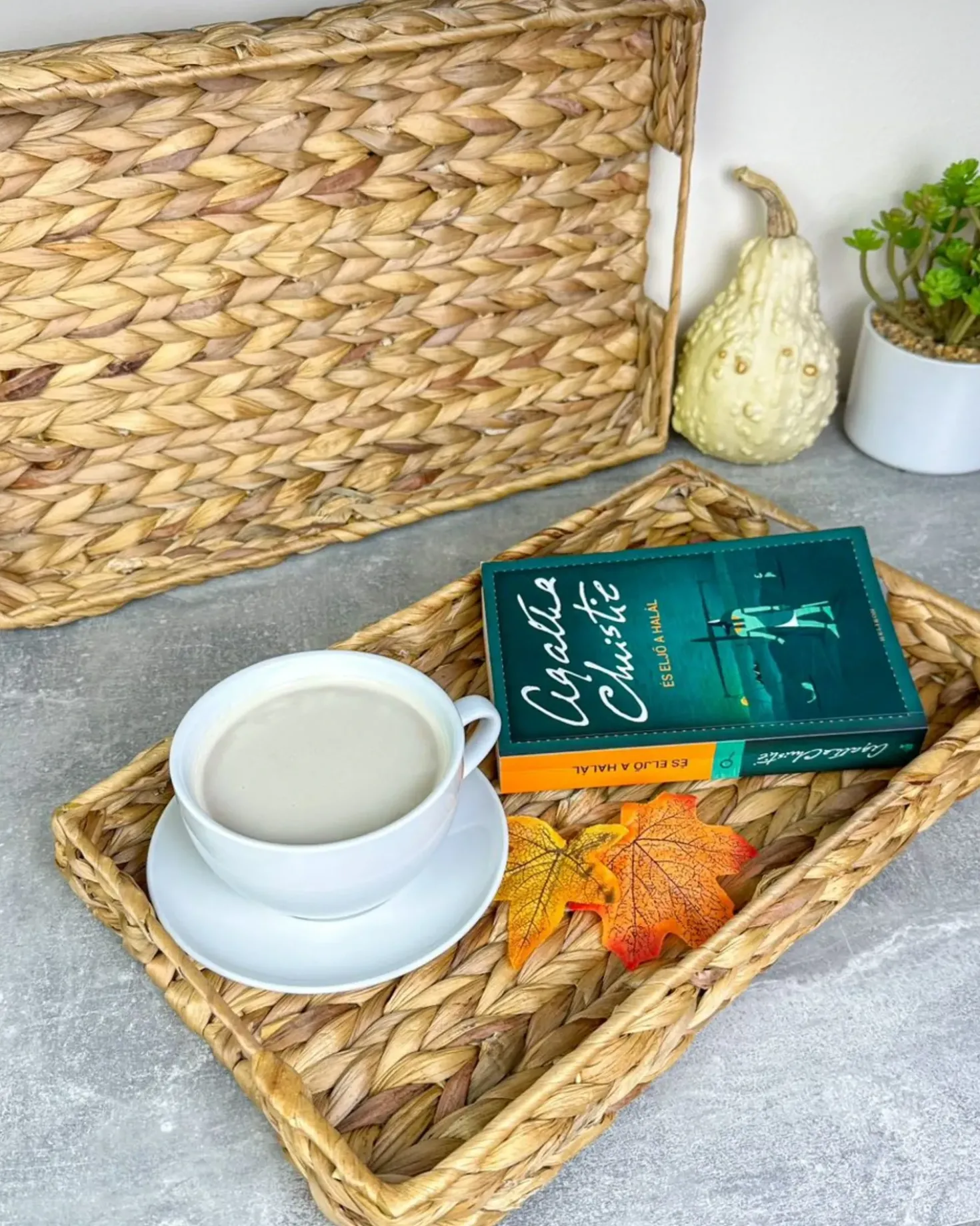 Set di 2 vassoi decorativi KONTUM Vimini Naturale