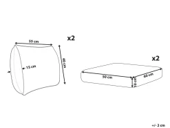 Set di copricuscini per esterni GARGANO Grigio scuro