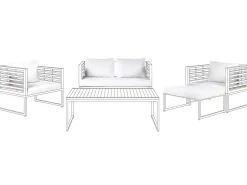 Set di copricuscini per esterni BERMUDA Bianco sporco