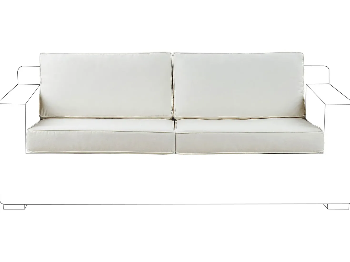 Set di copricuscini per esterni ARDEA Bianco