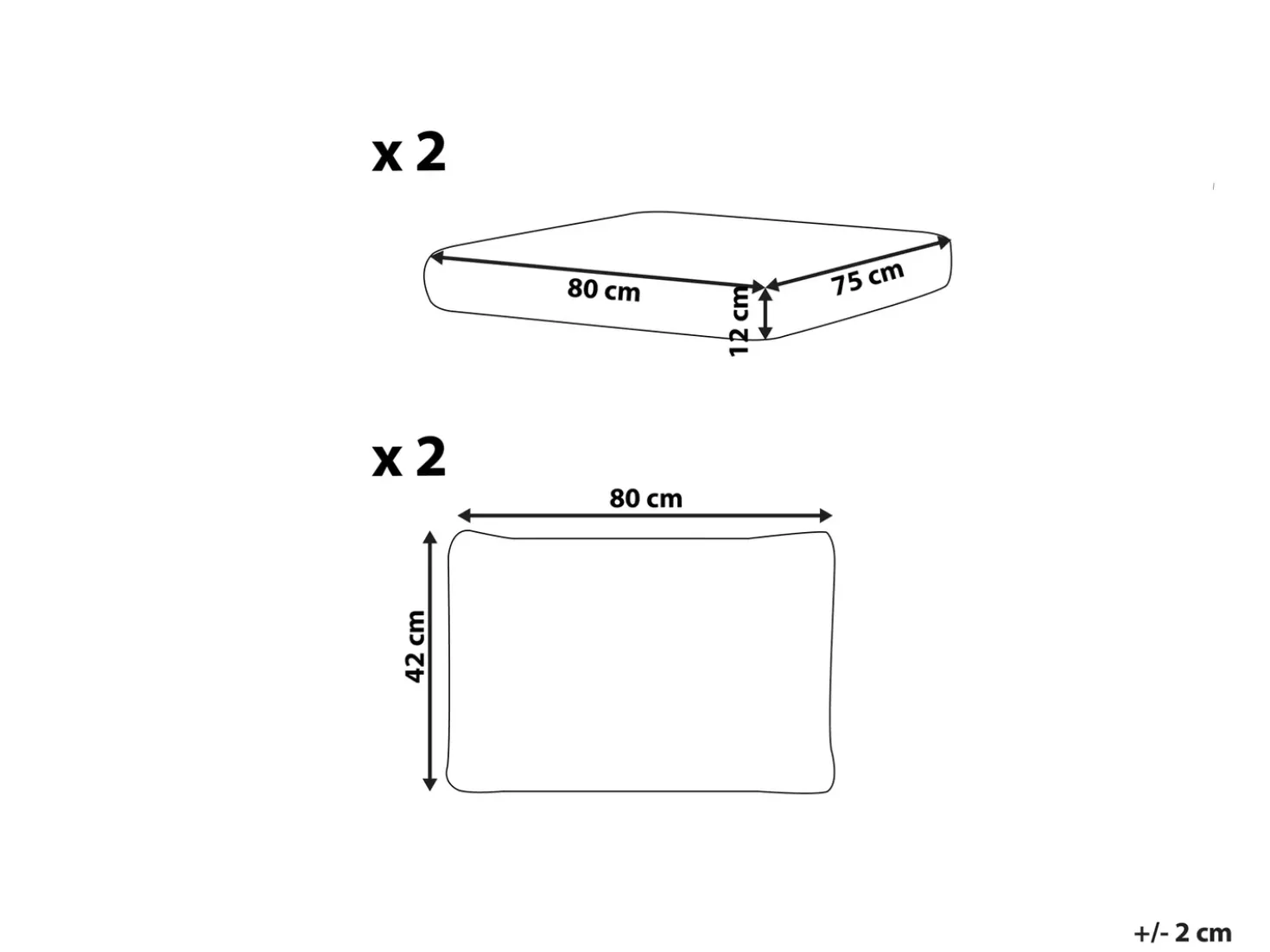 Set di copricuscini per esterni ARDEA Bianco
