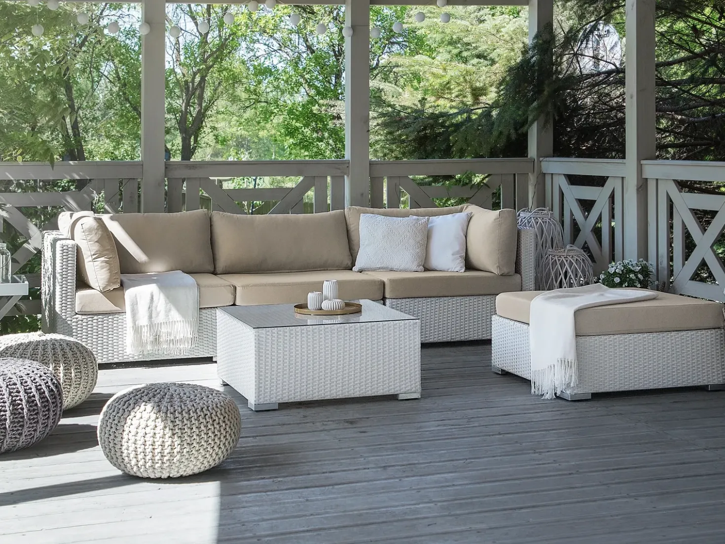 Set di copricuscini per esterni SANO Beige sabbia