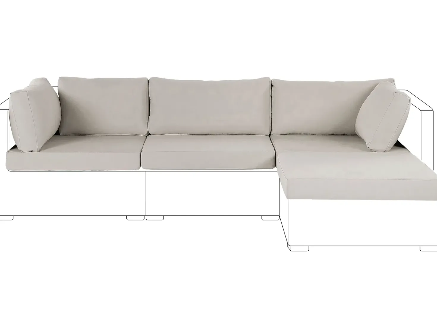 Set di copricuscini per esterni SANO Beige sabbia