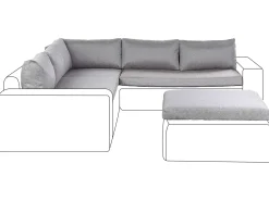 Set di copricuscini per esterni PALERMO Grigio