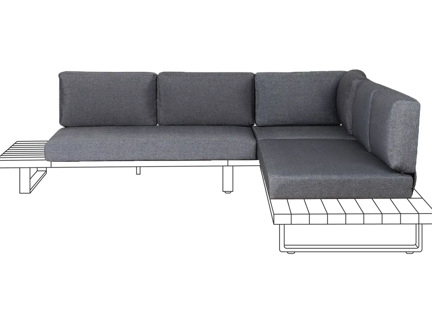 Set di copricuscini per esterni MYKONOS Grigio