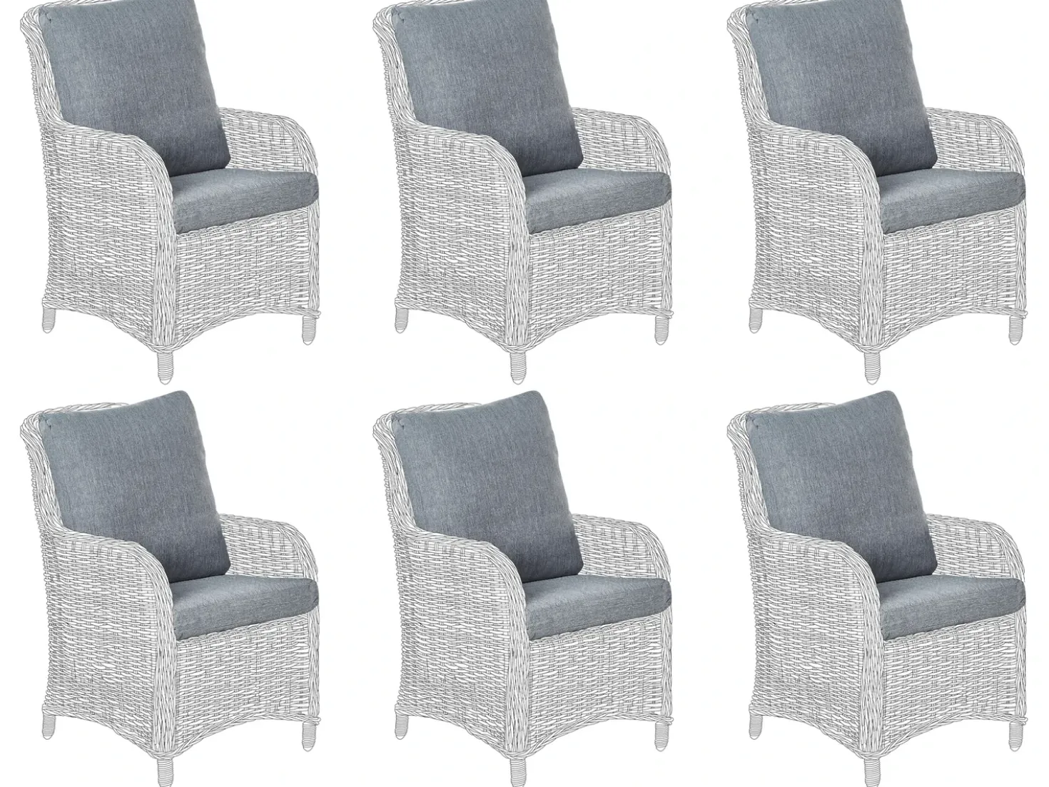 Set di copricuscini per esterni CASCAIS Grigio