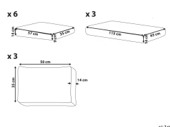 Set di copricuscini per esterni RIMA III Grigio chiaro