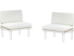 Set di copricuscini per esterni FRASCATI Bianco sporco