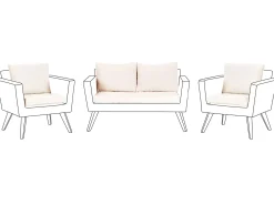 Set di copricuscini per esterni VITTORIA Bianco sporco