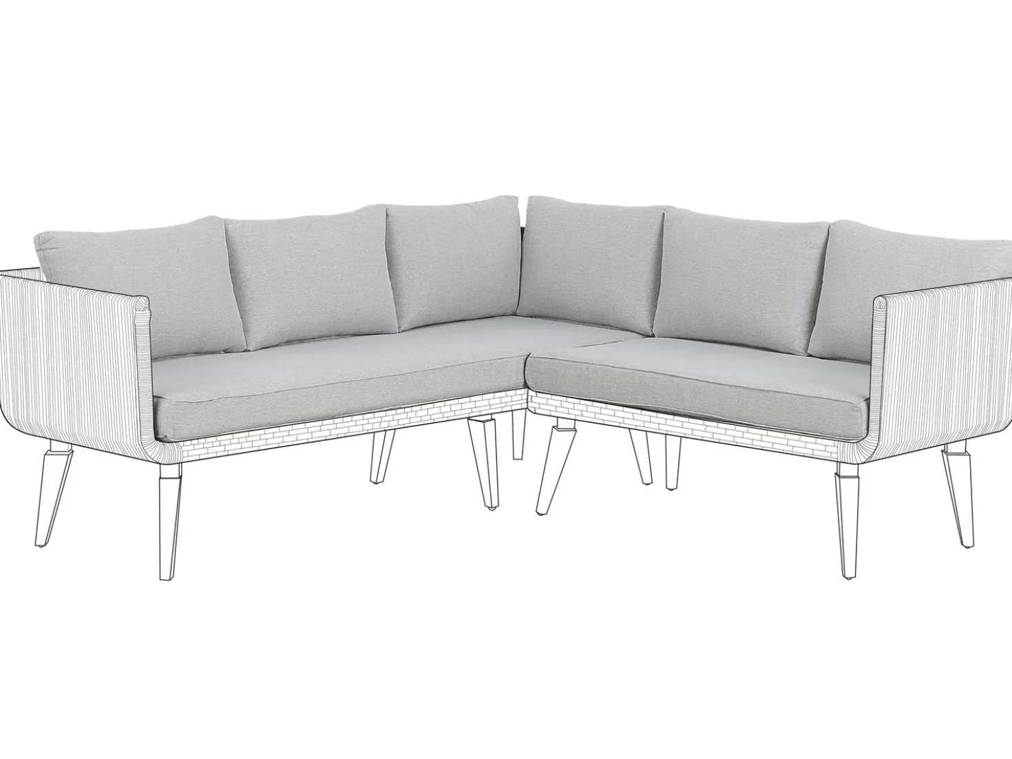Set di copricuscini per esterni ALCAMO Grigio