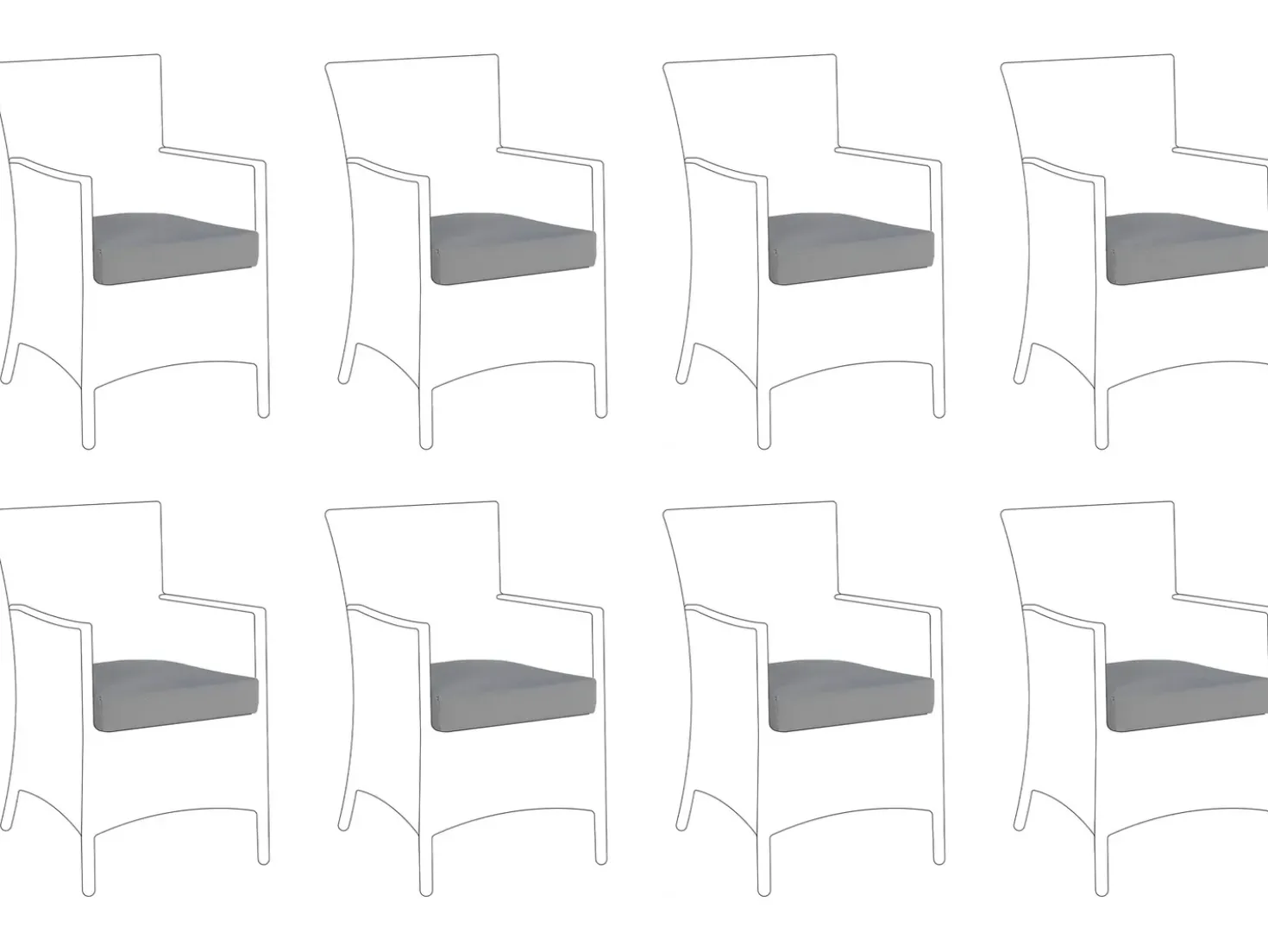 Set di copricuscini per esterni ITALY Grigio