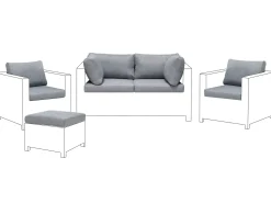 Set di copricuscini per esterni MILANO Grigio