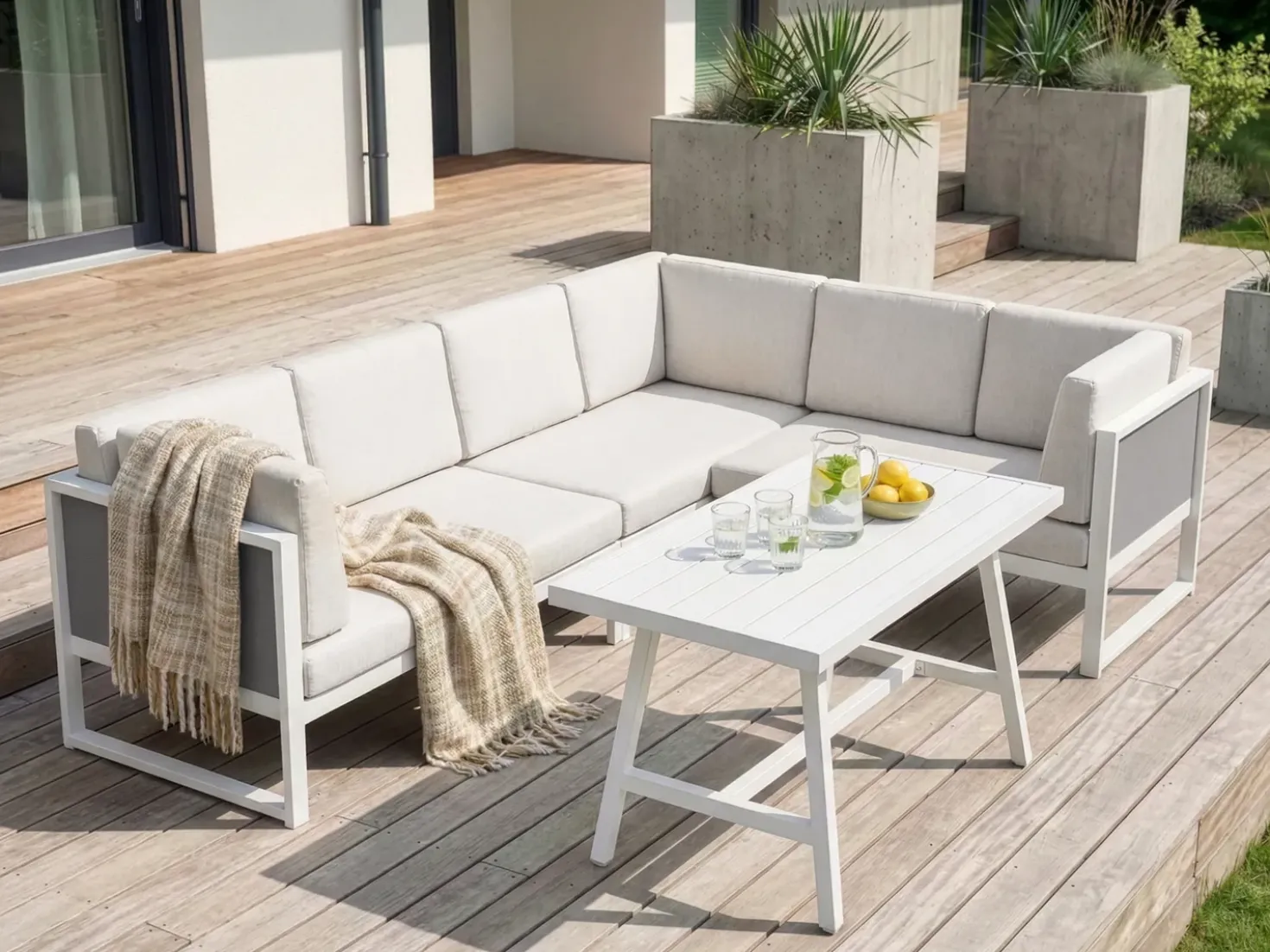 Set di copricuscini per esterni CASTELLA Bianco sporco