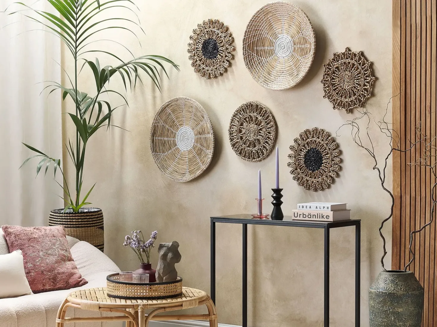 Set di decorazioni da appendere PINTANO Alghe marine 50/35/36 cm Naturale