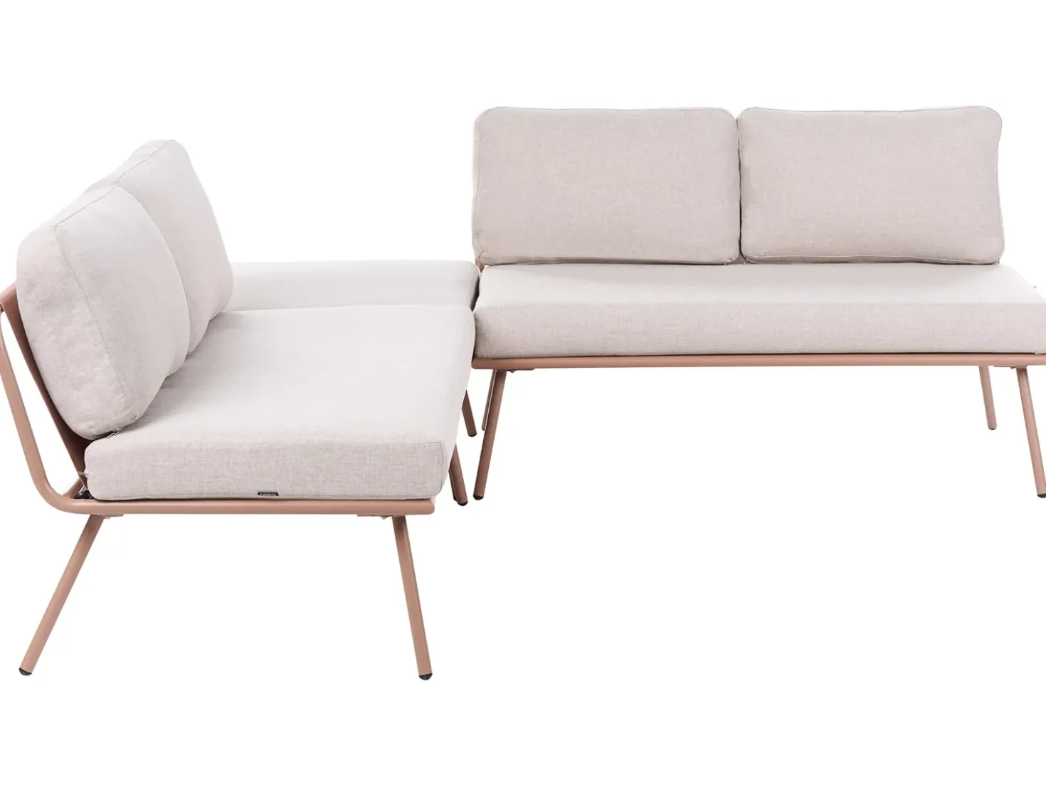 Set di divani angolari da giardino 4 posti CACCAMO Beige