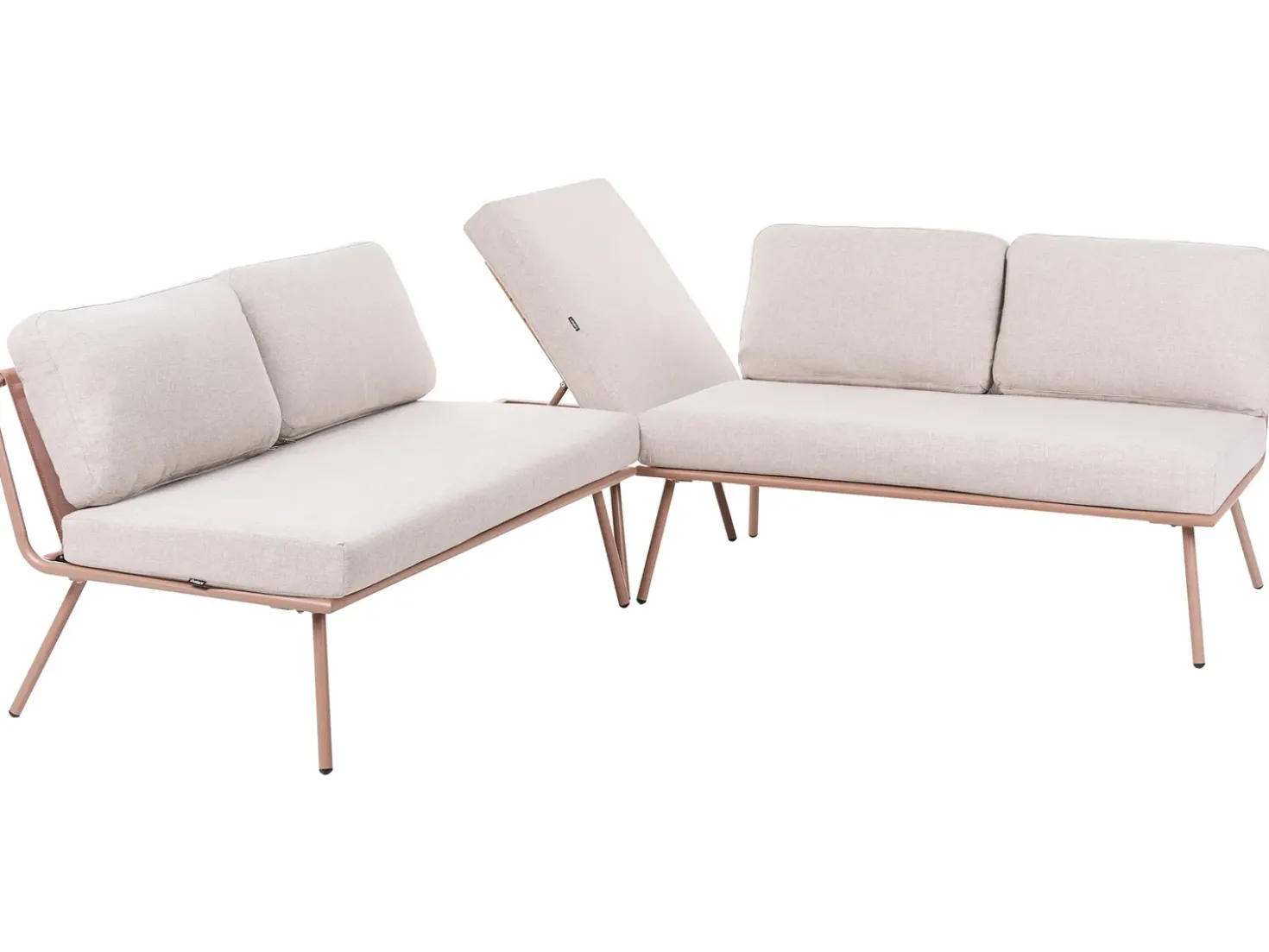 Set di divani angolari da giardino 4 posti CACCAMO Beige