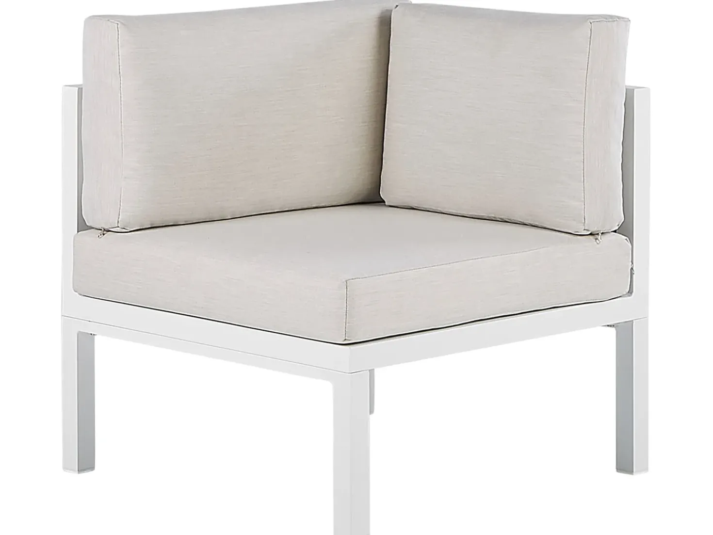 Set di divani angolari da giardino 4 posti BORELLO Lato Sinistro Metallo Beige