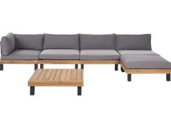 Set di divani angolari da giardino 5 posti FRAZZANO Modulare Legno di acacia certificato Grigio