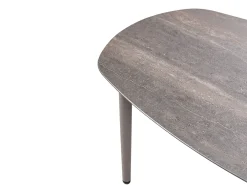 Set di divani angolari da giardino 3 posti LEFFE Lato Sinistro Metallo Beige