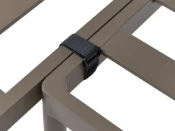 Set di divani angolari da giardino 3 posti LEFFE Lato Sinistro Metallo Beige
