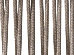 Set di divani angolari da giardino 3 posti LEFFE Lato Sinistro Metallo Beige