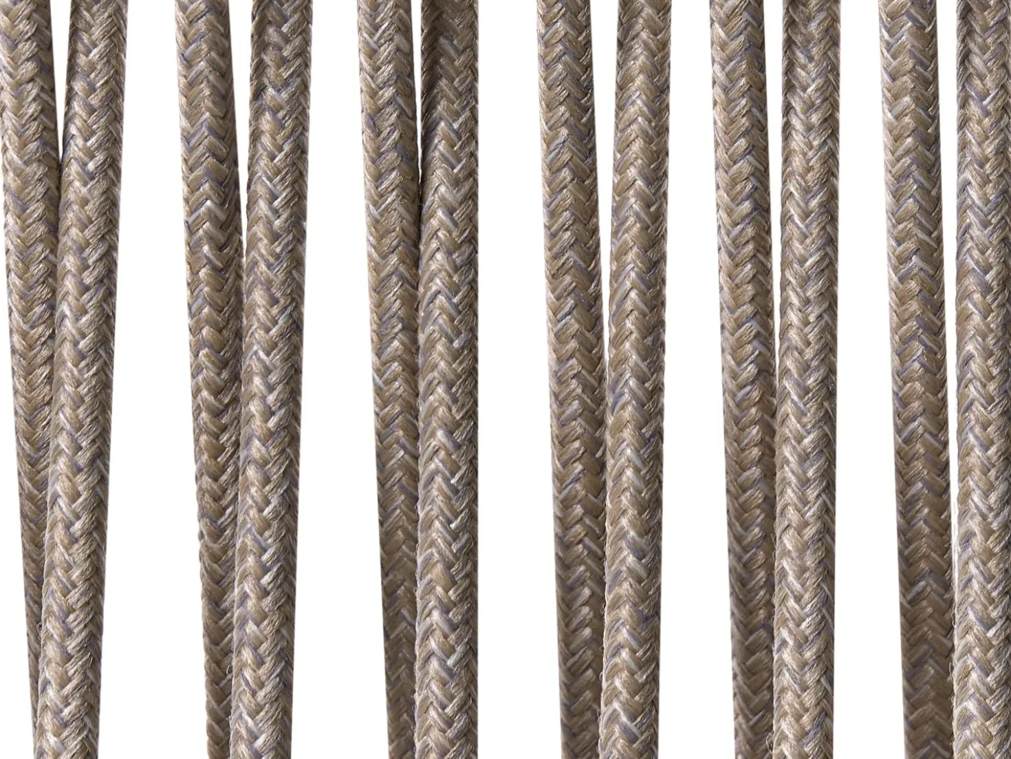 Set di divani angolari da giardino 3 posti LEFFE Lato Sinistro Metallo Beige
