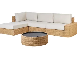 Set di divani angolari da giardino 4 posti OLIVERI Lato destro Rattan sintetico (PE) Beige