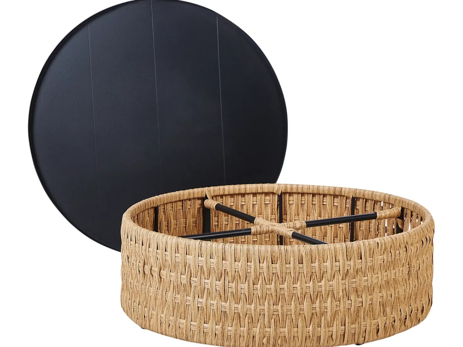 Set di divani angolari da giardino 4 posti OLIVERI Lato destro Rattan sintetico (PE) Beige