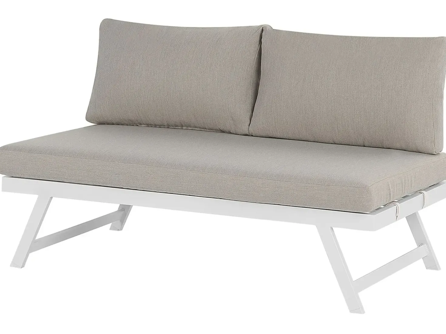 Set di divani angolari da giardino 5 posti COCCORINO Metallo Tortora