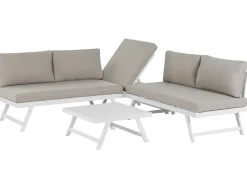 Set di divani angolari da giardino 5 posti COCCORINO Metallo Tortora