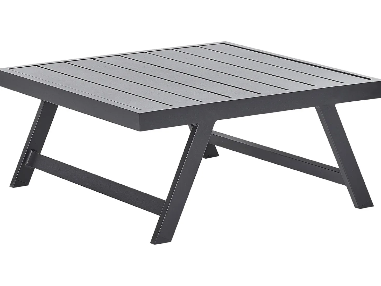 Set di divani angolari da giardino 5 posti COCCORINO Metallo Grigio