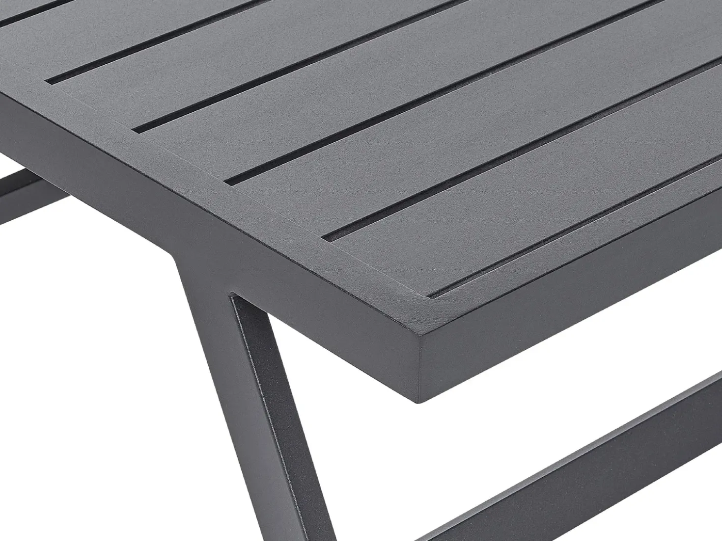 Set di divani angolari da giardino 5 posti COCCORINO Metallo Grigio