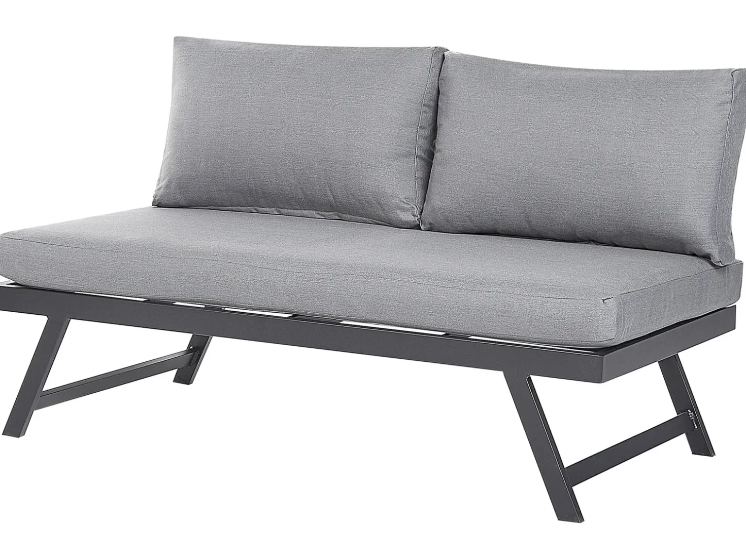 Set di divani angolari da giardino 5 posti COCCORINO Metallo Grigio