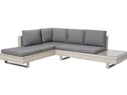 Set di divani angolari da giardino 5 posti LANCIANO Lato destro Rattan sintetico (PE) Grigio