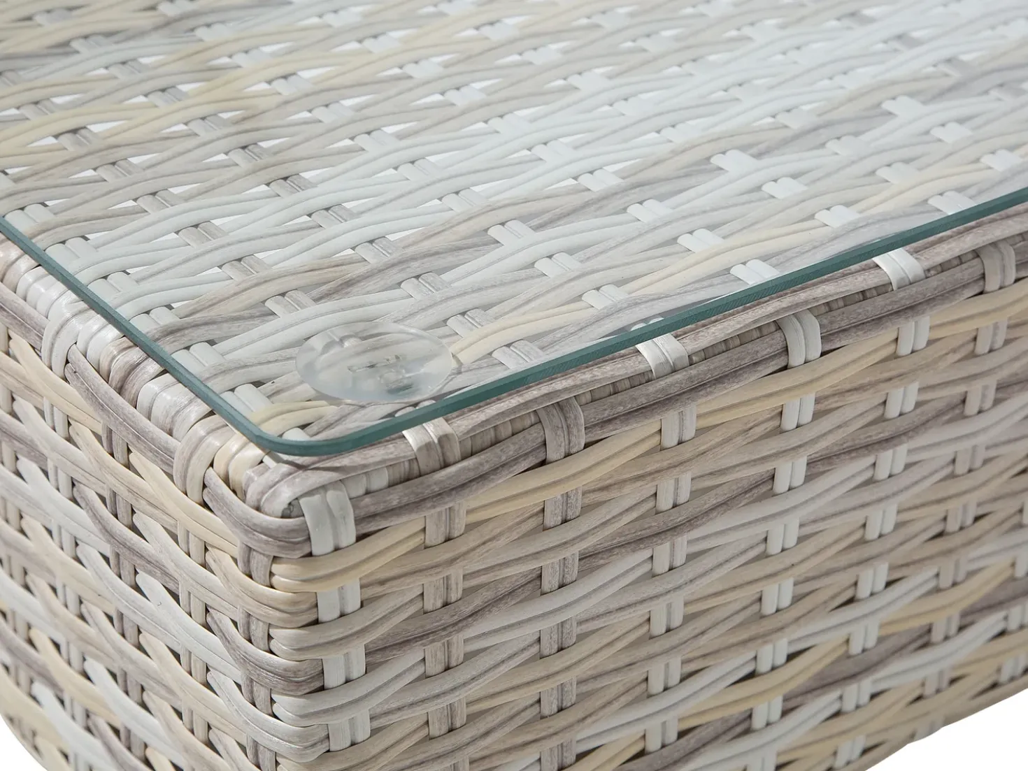 Set di divani angolari da giardino 5 posti LANCIANO Lato destro Rattan sintetico (PE) Grigio