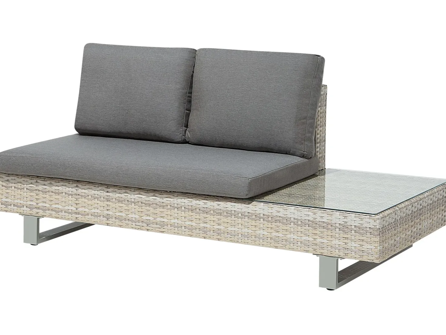 Set di divani angolari da giardino 5 posti LANCIANO Lato destro Rattan sintetico (PE) Grigio