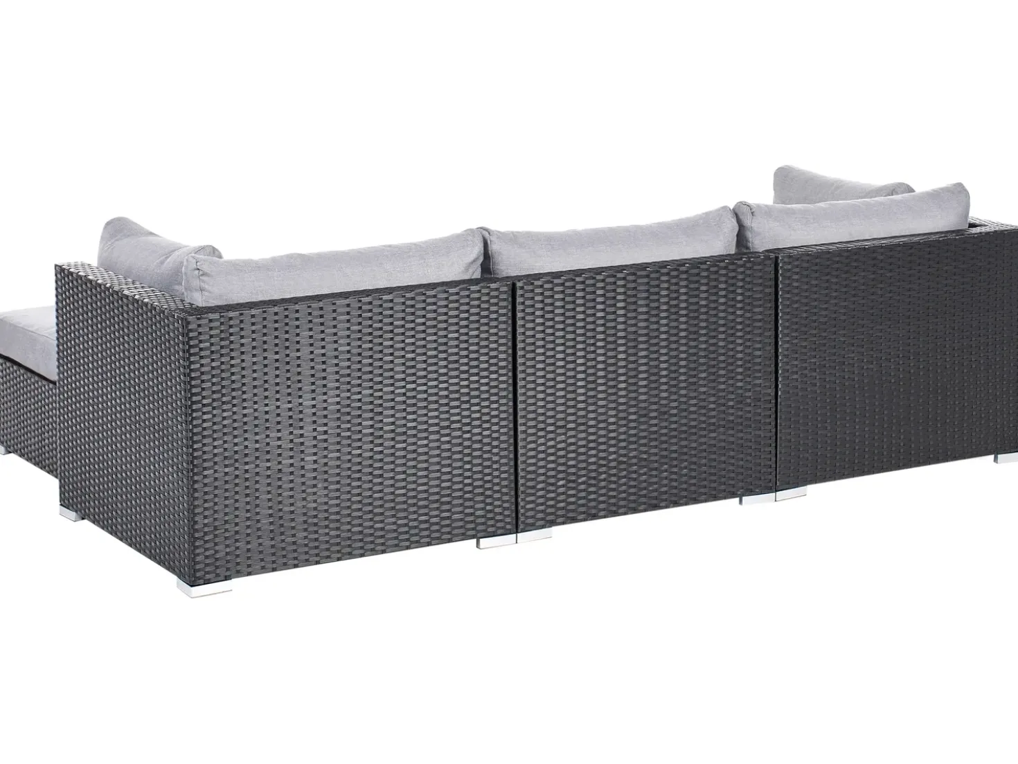 Set di divani angolari da giardino 4 posti SANO Lato Sinistro Rattan sintetico (PE) Nero