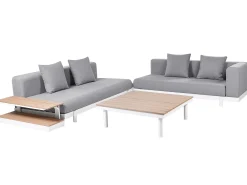 Set di divani angolari da giardino 5 posti MISSANELLO Grigio