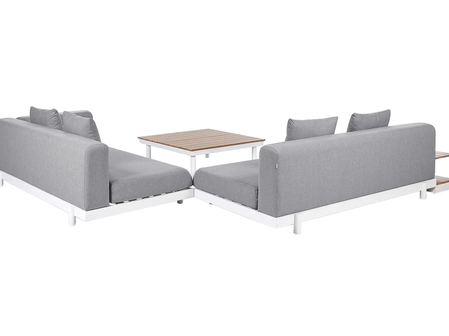 Set di divani angolari da giardino 5 posti MISSANELLO Grigio