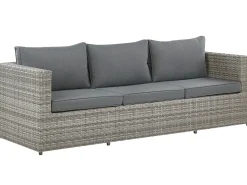 Set di divani angolari da giardino 5 posti SABBIA Lato Sinistro Modulare Rattan sintetico (PE) Grigio chiaro