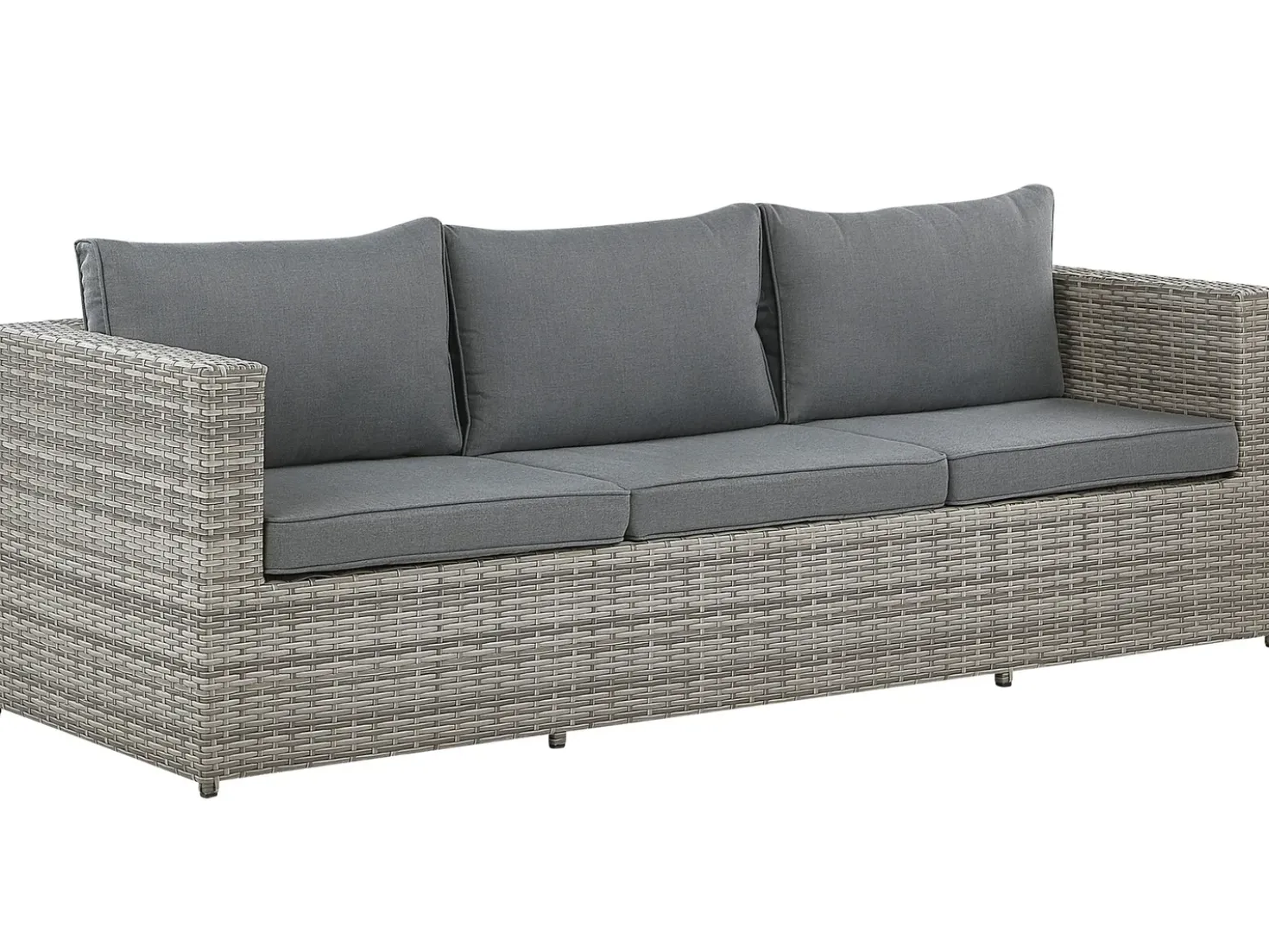 Set di divani angolari da giardino 5 posti SABBIA Lato Sinistro Modulare Rattan sintetico (PE) Grigio chiaro