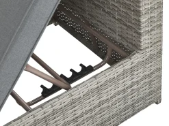 Set di divani angolari da giardino 5 posti SABBIA Lato Sinistro Modulare Rattan sintetico (PE) Grigio chiaro