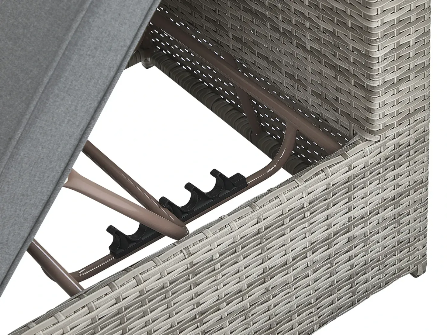 Set di divani angolari da giardino 5 posti SABBIA Lato Sinistro Modulare Rattan sintetico (PE) Grigio chiaro