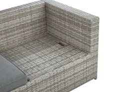 Set di divani angolari da giardino 5 posti SABBIA Lato Sinistro Modulare Rattan sintetico (PE) Grigio chiaro