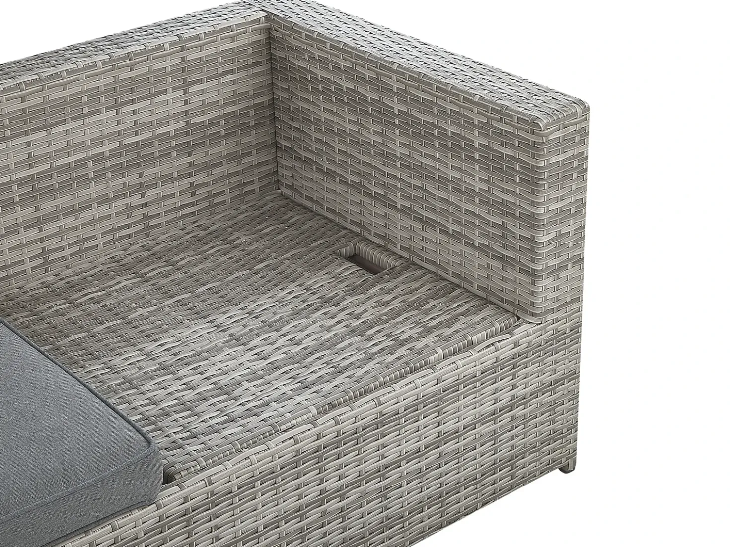 Set di divani angolari da giardino 5 posti SABBIA Lato Sinistro Modulare Rattan sintetico (PE) Grigio chiaro