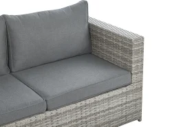 Set di divani angolari da giardino 5 posti SABBIA Lato Sinistro Modulare Rattan sintetico (PE) Grigio chiaro